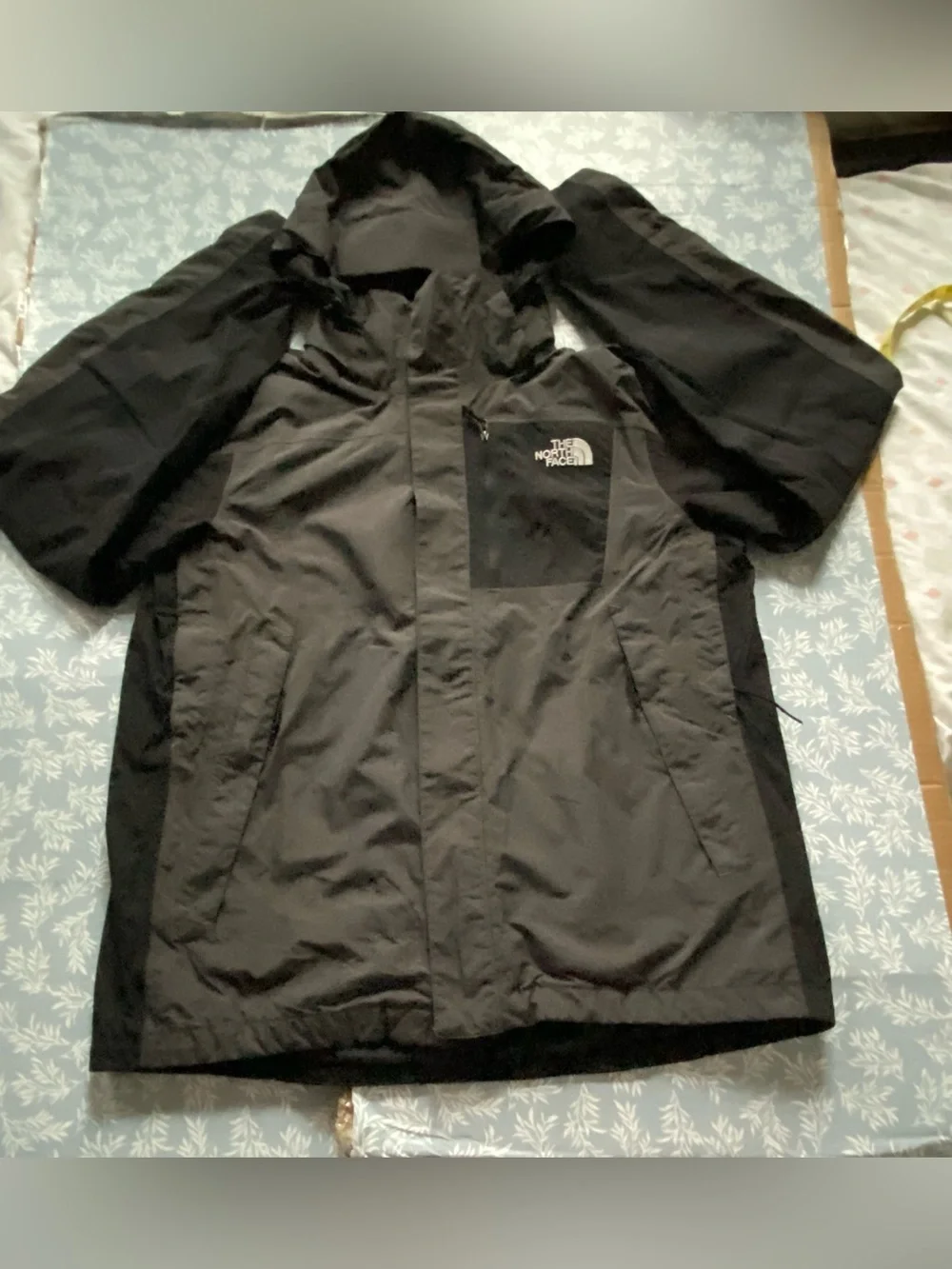 The North Face Men's Black Hooded Rain Jacket